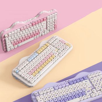 [해외] Yunzii C98 무선 기계식 키보드 98키배열 5500mAh 3가지 연결모드 MOA키캡