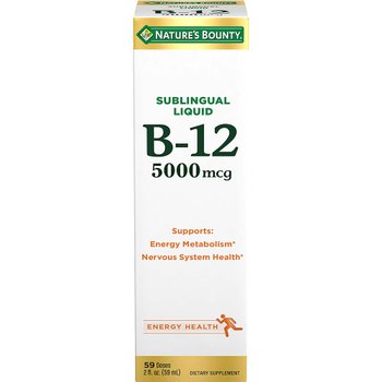 5개X  네이쳐스바운티  초강력  비타민  B  12  천연  베리  5000mcg  59ml