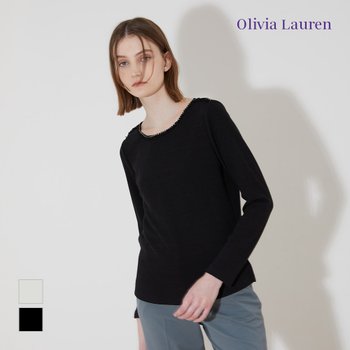 [올리비아로렌] 저지 보트넥 티셔츠_VOBAL3S2416