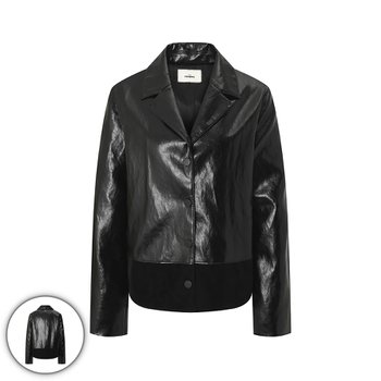 레노마 더 절개 배색 레더 자켓 R2H12LJK020