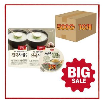 동원 양반 진국 사골곰탕 500g x 10개 +쎈쿡 100% 발아현미밥 195g x 3개 (S36193785)