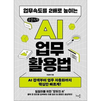 [큰글자도서] 업무속도를 2배로 높이는 AI 업무 활용법 - AI 검색부터 업무 자동화까지 핵심만 빠르게