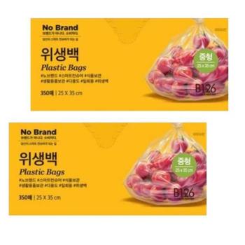 노브랜드 편리하게 뽑아쓰는 위생백 중 사이즈 25x35cmx350매x 2 총 700매 Nobra (S49776454)