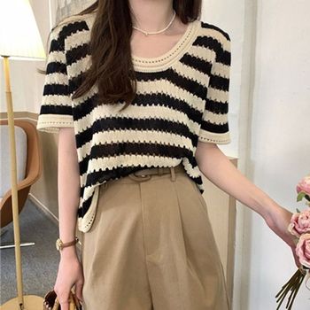 니트티 패스타임 카라넥 루즈핏 스웨터 키작은