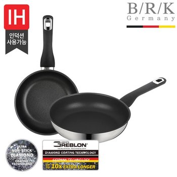 [BRK] 스마트 다이아몬드 스텐 후라이팬 2종 (20cm+24cm)
