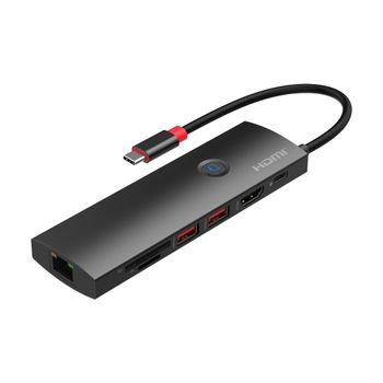 C타입 7in1 멀티허브 HDMI 4K RJ45 기가랜 USB3.2 Gen2 SD TF카드리더 PC
