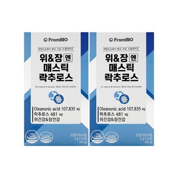 프롬바이오 위앤장엔 매스틱 락추로스 3g x 14포 x 2박스