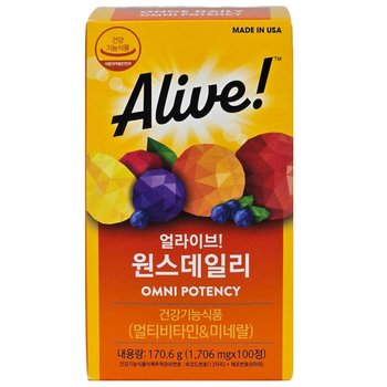 얼라이브 원스데일리 멀티비타민 1706mg x 100정 종합비타민 gx