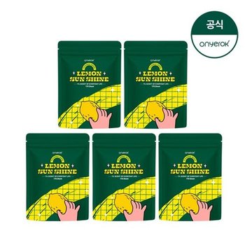온예록 올인원 청소 세정 롤티슈 리필파우치 170매 5개 레몬선샤인