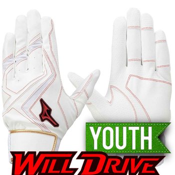 미즈노 야구 유소년 윌드라이브 배팅장갑 [흰골] 1EJEY53301ARWG D2409