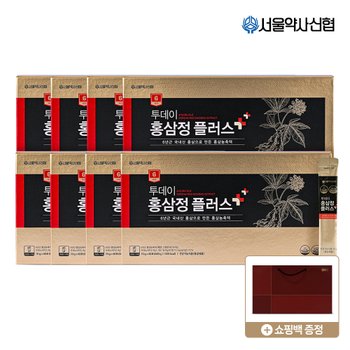 6년근 투데이 홍삼정 플러스 스틱 60포 8세트(쇼핑백포함)
