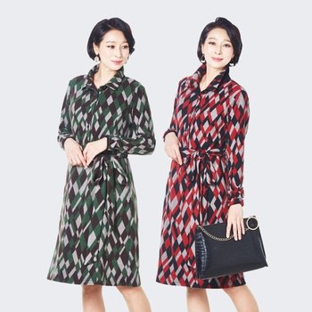 [마담엘레강스]폴리아나 기모 원피스+제천 벨트 K194OP01