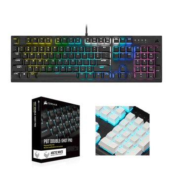 커세어 K60PRO RGB키보드 비올라 PBT한글키캡(화이트)