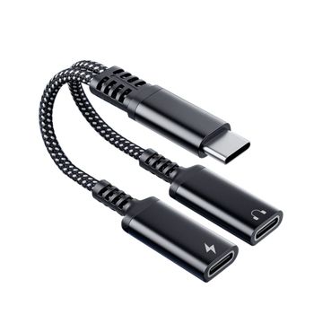 C to C타입 이어폰젠더 오디오 통화 이어폰 충전 잭