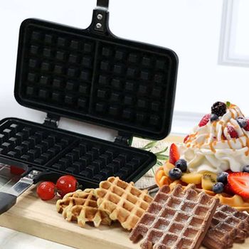 와플팬 양면팬 볶음밥활용 인절미와플 누룽지요리 크로플기계 캠핑와플팬