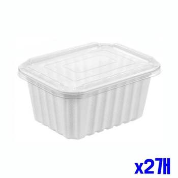 일회용 QEV523A7 사각 용기 1700ml 25set 포장그릇 x2개