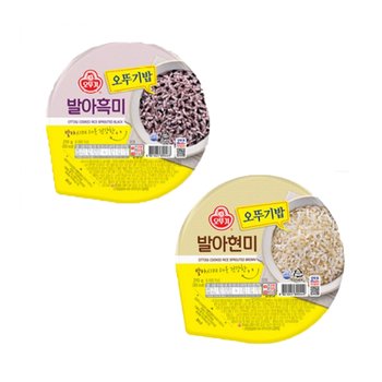 오뚜기 오뚜기밥 발아현미+발아흑미 210g 각 12개씩