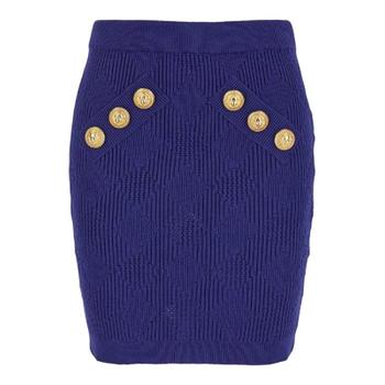 발망 버튼 디테일 풀온 미니 스커트 DF0LB196KH60 6BO TP944199023