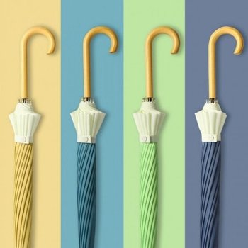 고품질 우산나라 포인트 우드 자동 그립 우산 대형 곡자 장 큰우산 (WFK75VP)