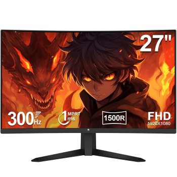 [해외] 지지 Z-Edge 27인치 300Hz 게이밍 모니터 1ms 1500R 곡면 VA FHD UG27S 블랙