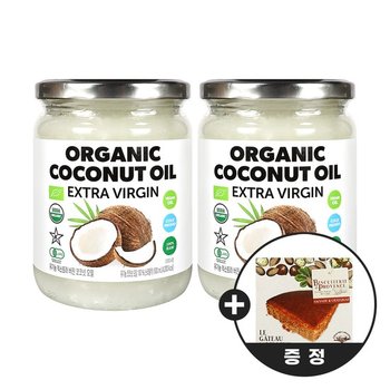 SMR 유기농 엑스트라버진 코코넛오일 500ml x 2개 + 프로방스 아몬드케이크 밤맛 증졍