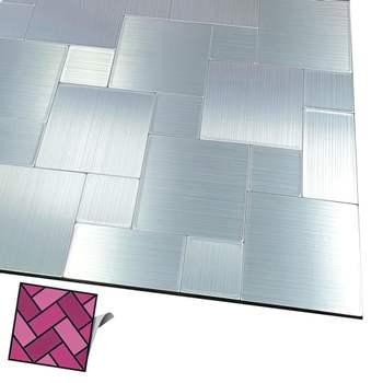 붙이는타일 PK39PG56 접착식 주방 벽타일 두께4T 메탈사각 WJ01 스티커 셀프 욕실