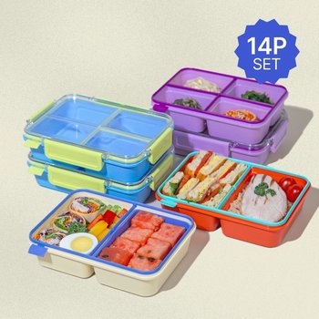 코코라커 캔디팟 칸칸나눔 반찬통 14P 세트(2color)