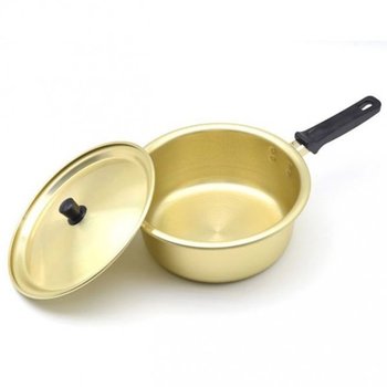 레트로 HAWN7549 양은 냄비 찌게 라면 노란 편수 냄비 16cm