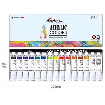 13000 칼라비비드 아크릴물감 12ml 14색+화이트1 GWM