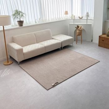 Ks 사계절 구 들장 카페트러그 워셔블 EMF 전기장판 베이지 153x200