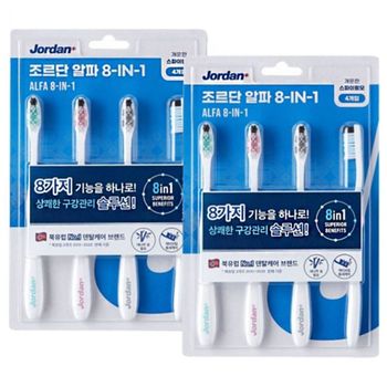 DS 조르단알파 스파이럴모 대나무숯 칫솔모 4개입 2se