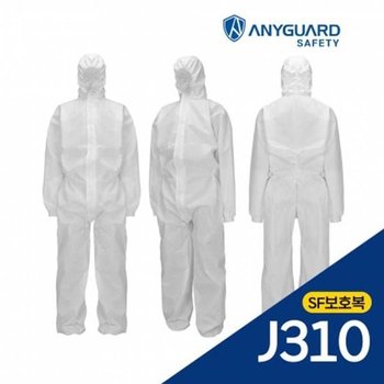 애니세이프보호복 심플 분진복SF-J310 (원피스/흰색) 분진복 보호복 먼지보호복 방어복