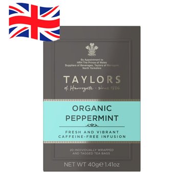 1박스 20개입 테일러오브해로게이트 오가닉 페퍼민트 티백, Taylors Organic Peppermint