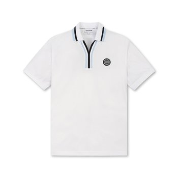 크랙앤칼 배색 리브 카라 반팔티셔츠 C262MTO006