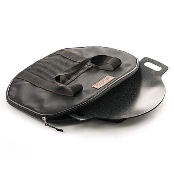 캠핑 CN99RQ46 용 야외 코팅 그리 들 불 판 주물 후라이팬 가방