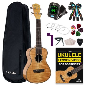 아카마 AC300 고급형 플레임 메이플 유광 콘서트 우쿨렐레