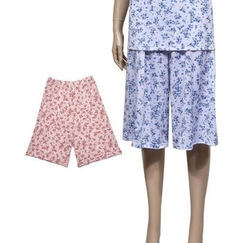 편안함을선사하는 넉넉한길이 여성 잠옷 플로럴 인견 훌라 7부바지