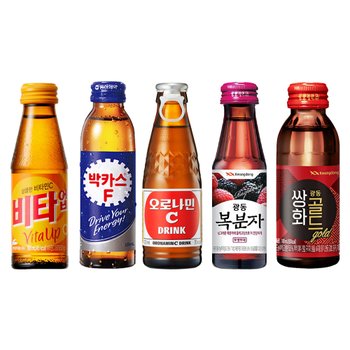 비타민 병음료 혼합 10병씩 총 50병 비타업 박카스F 오로나민씨 복분자 쌍화골드