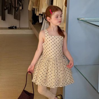 [베이비맥스] 도트 플레어 스퀘어 민소매 원피스 R16850 [P003788164]