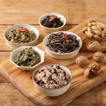 대보름 음식 세트 (오곡밥+부럼+양념나물 4종) 2인분 정월대보름 상차림