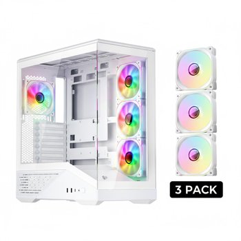 1stPlayer GM7 ARGB BTF(화이트) + FM7 120 ARGB 리버스(화이트)3개 패키지