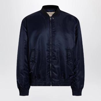 [해외] 발렌티노 Shiny navy blue zip up bomber jacket with Vlogo 9V3CIR45BET/XN_VALE-4ML_202-4