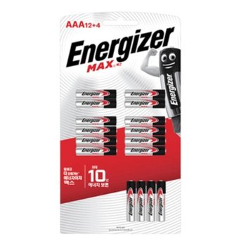 에너자이저 알카라인 건전지 맥스 멀티팩 AAA 12+4개입_JS