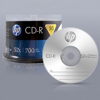 고품질 HP Media CD-R 52x 700MB (50p 케익 케이스) CDRW WFIY7ED