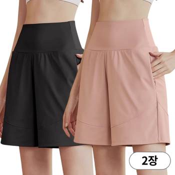 NP401 여성 1+  1 아이스 쿨링 하이웨스트 스포츠 반바지