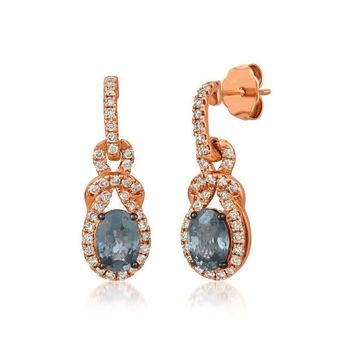 [해외] Le Vian 우먼 레이디 Soothing 그레이 Spinel 귀걸이 세트 in 14K Strawberry 골드 76898 704356