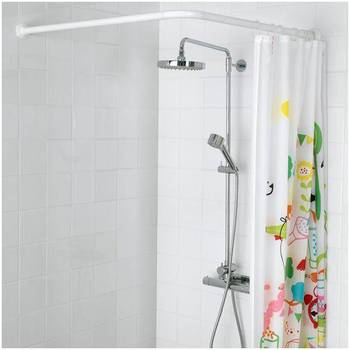 이케아 비카른 샤워커튼봉 화이트 길이(90-160) cm