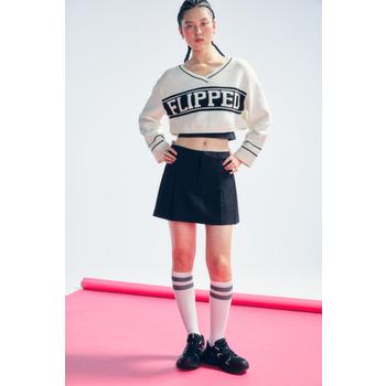 H&M 크롭트 스웨터 화이트/Flipped 1227070001