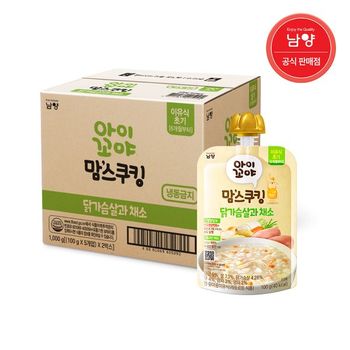 맘스쿠킹 유아 이유식 6개월 닭가슴살과채소 100g 10입_P333291316