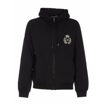 [해외] 남성 스웨트셔츠 스웨터 Araldico 패치 지퍼 후디 G9BGDZG7PJ7N0000 블랙 /